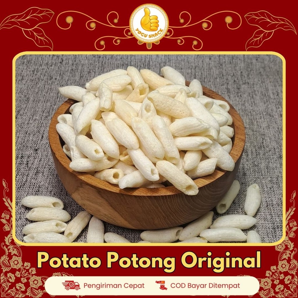

Potato Potong Original Asin Gurih kemasan 250gr 500gr