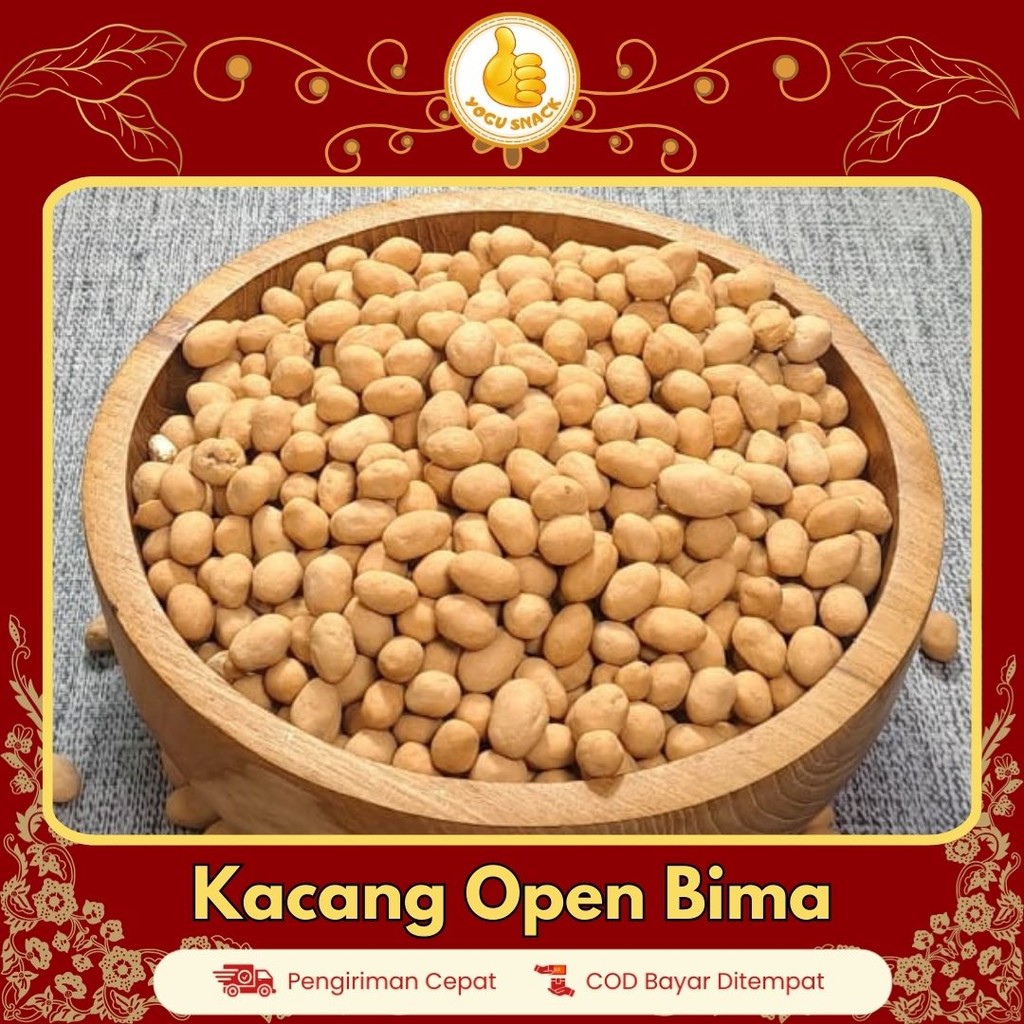 

Yogu Snack Kacang Open Bima - Jajan Serba Kacang Kemasan 250gr 500gr