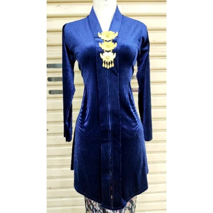 

Atasan Kebaya Bludru Tunik Kartini Kebaya Seragam Pesta Adem Halus Jumbo - NEVY, 3L