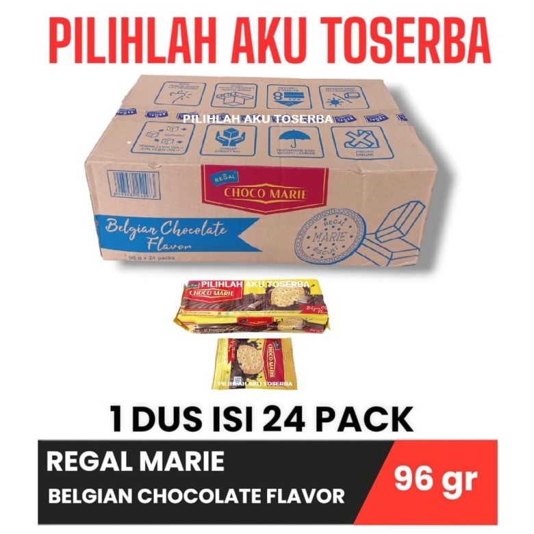 

Biskuit Regal CHOCO MARIE Belgian Choco 96 gram - ( HARGA 1 DUS )