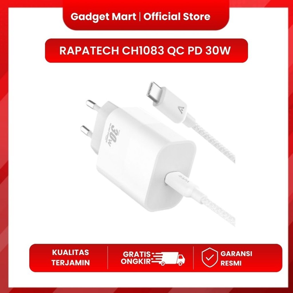RAPA | Power II Charger iPhonevFast Charge 30W with C to C Cable 65W (for fast charging iPhone)