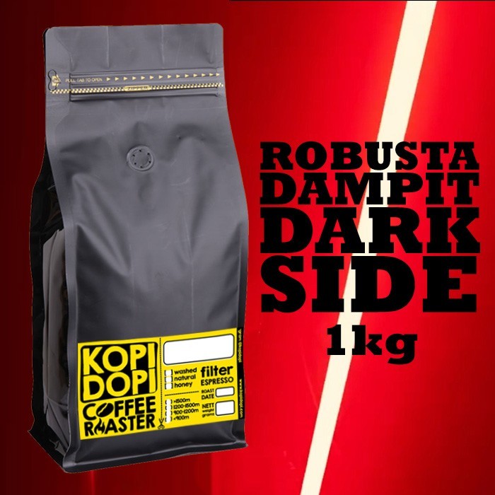 

GK Biji Kopi Bubuk Robusta Dampit DARK ROAST SIDE 1 kg 1kg - Biji Utuh