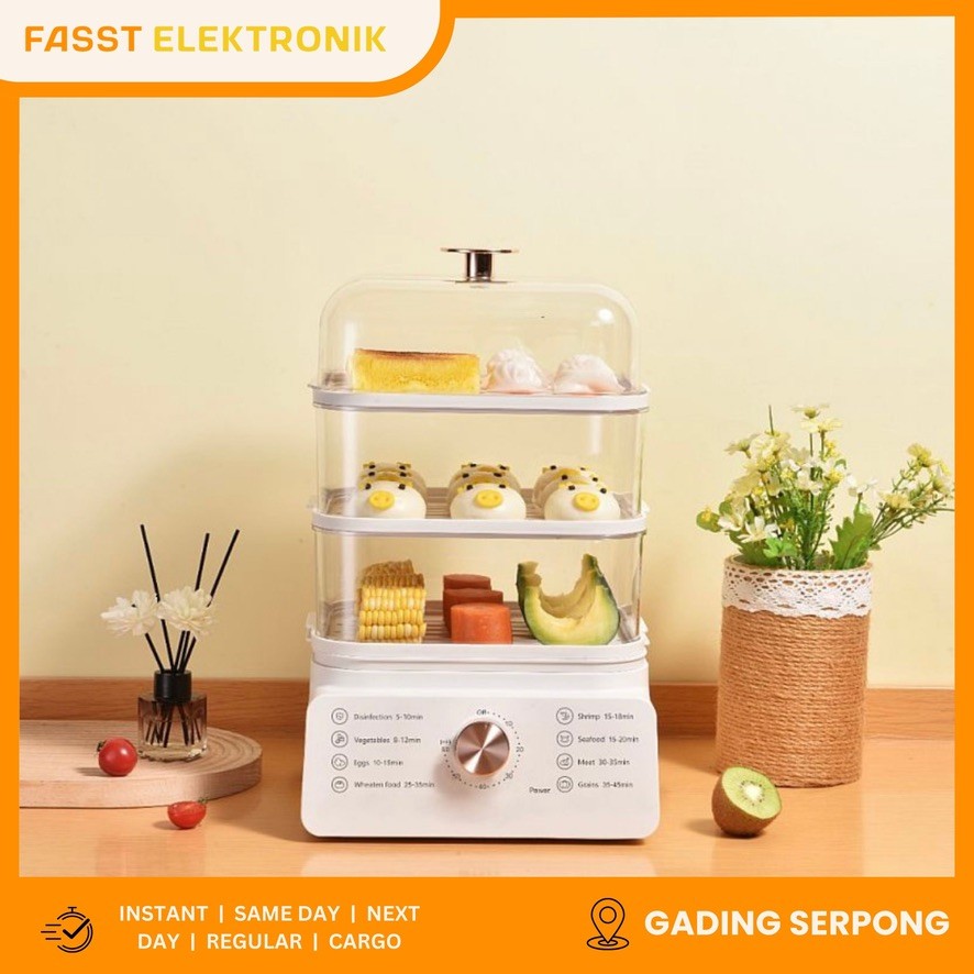 IDEALIFE Electric Food Steamer 3 Layer Kukusan Listrik IL-114A