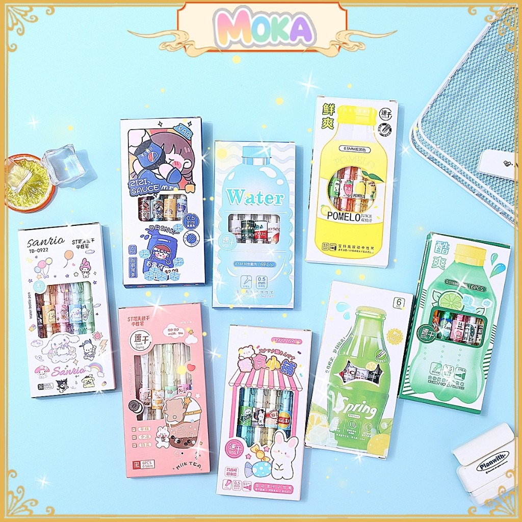 

MOKA 1 Set Isi 6 Pulpen Mekanik Motif Kartun Jepang Lucu MKP78