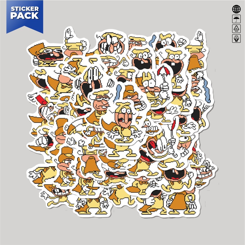 

[100PCS]Stiker Pack Stiker Pizza Tower V20 Aesthetic Vinyl Anti Air Dekorasi Sticker Laptop Buku Journal Koper Helm Casing HP Gitar Helm Skateboard