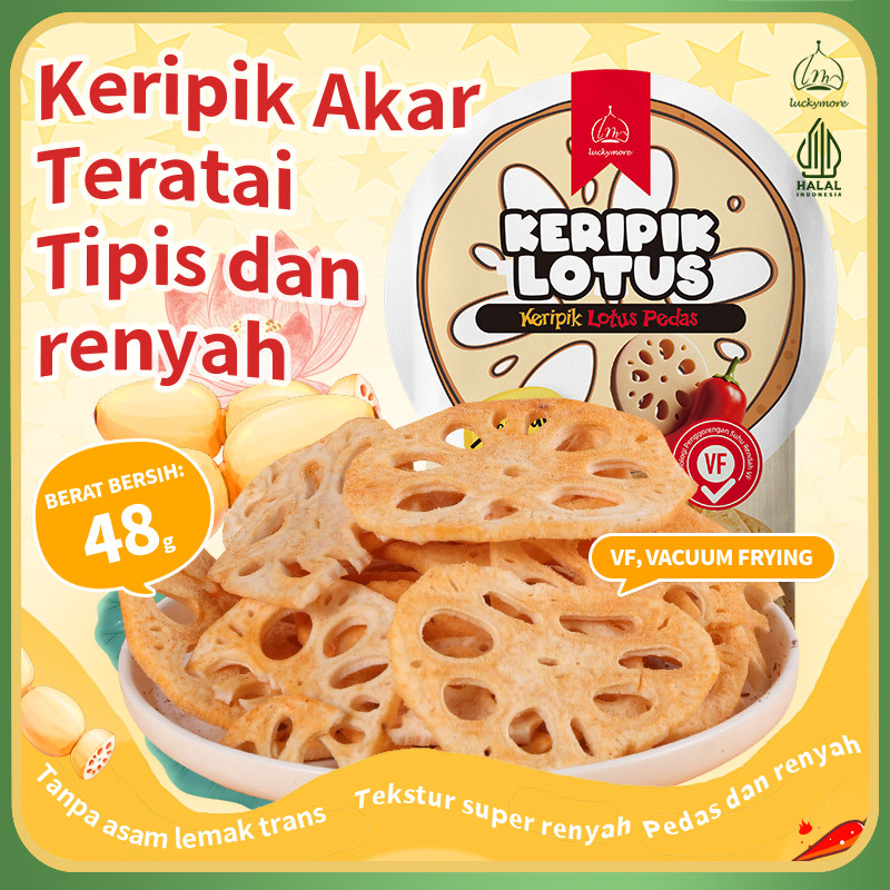 

【Luckymore】HALAL Akar Teratai Renyah Pedas 48g- Keripik Akar Teratai Rasa Pedas, Renyah dan Gurih, Camilan Sehat | Camilan Pedas, Keripik Akar Teratai, Camilan Sehat, Renyah dan Gurih, Camilan Tanpa Pengawet.