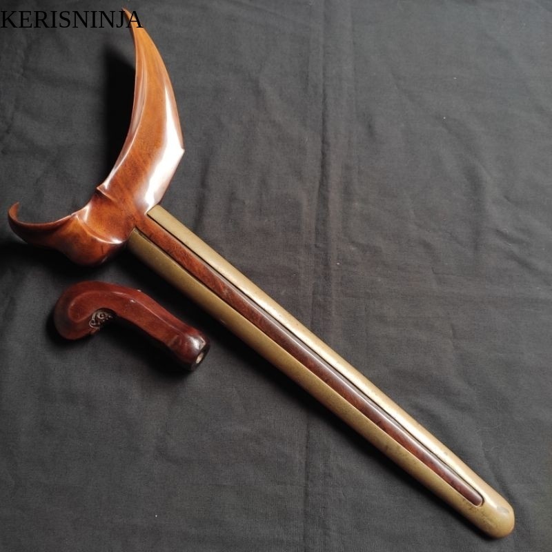 Warangka Keris Lawasan Model Ladrang Kayu Trembalo Iras Lamen Deder Kemuning NJ13