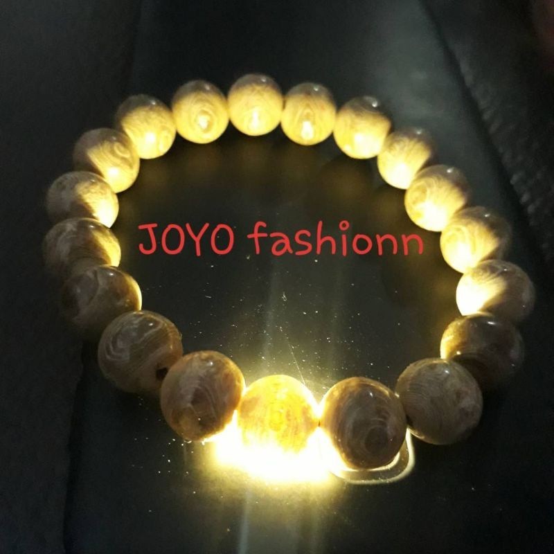 GELANG TASBIH FOSIL AKAR BAHAR ASLI MEMBATU FOSIL