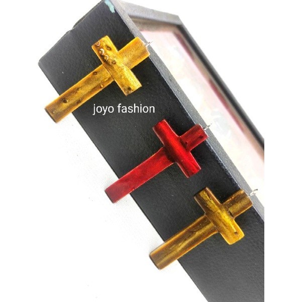 LIONTIN KALUNG GELANG SALIB AKAR BAHAR MERAH DELIMA ASLI ORIGINAL