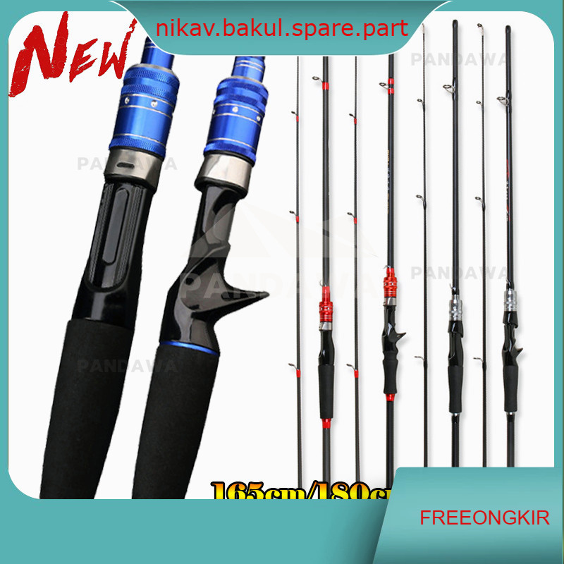 () 1.8m/2.1m/2.4m Joran Pancing Fishing Rod Suitable for Spinning Reel Bait Casting Reel Lure Rod Se