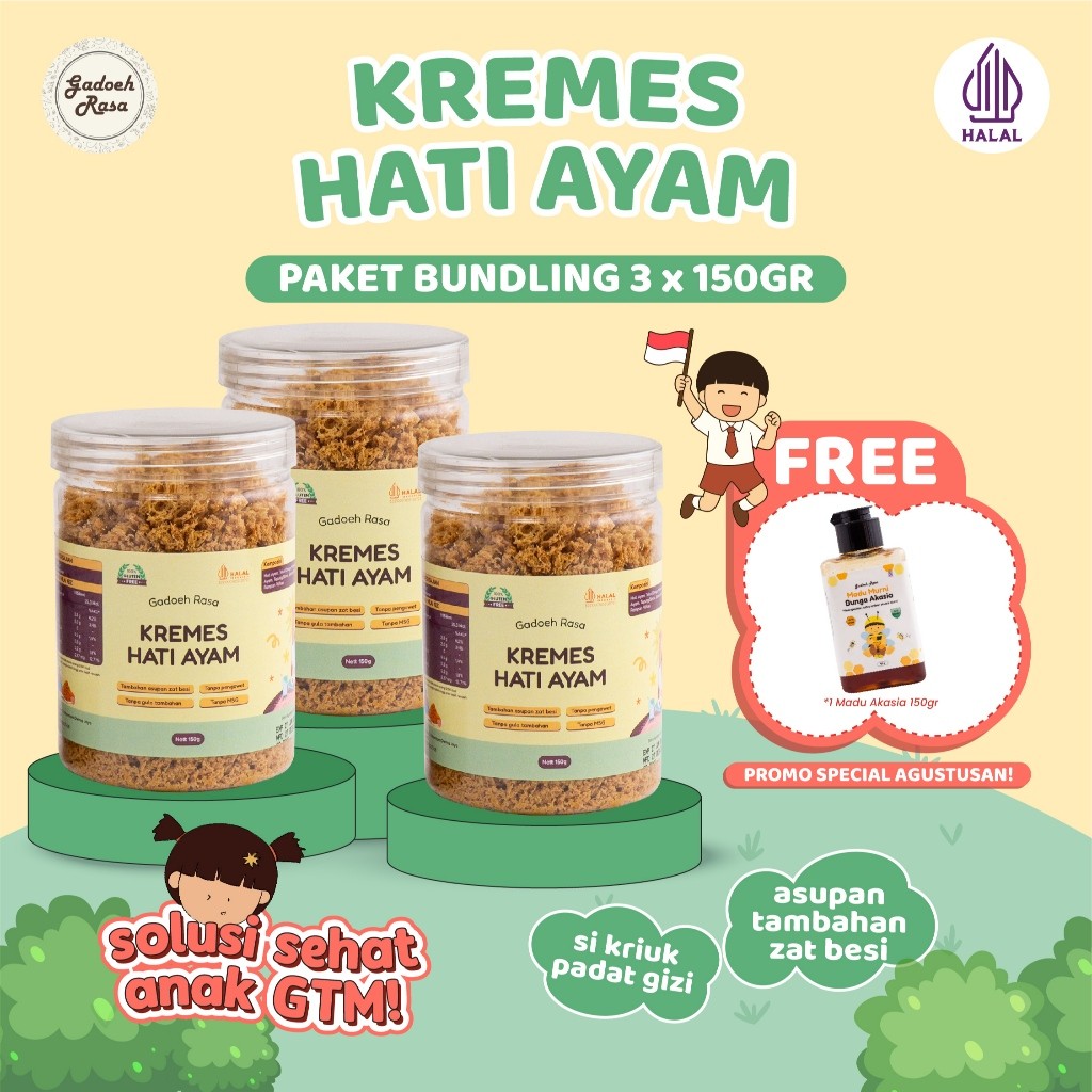 

Gadoeh Rasa Kremes Hati Ayam - Paket 3 Toples 150gr