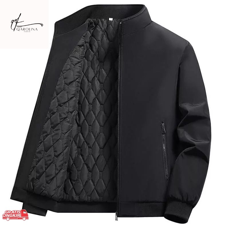 Baju Pria Terkini / jaket bomber pria/jaket bomber kotak terbaru/jaket pria