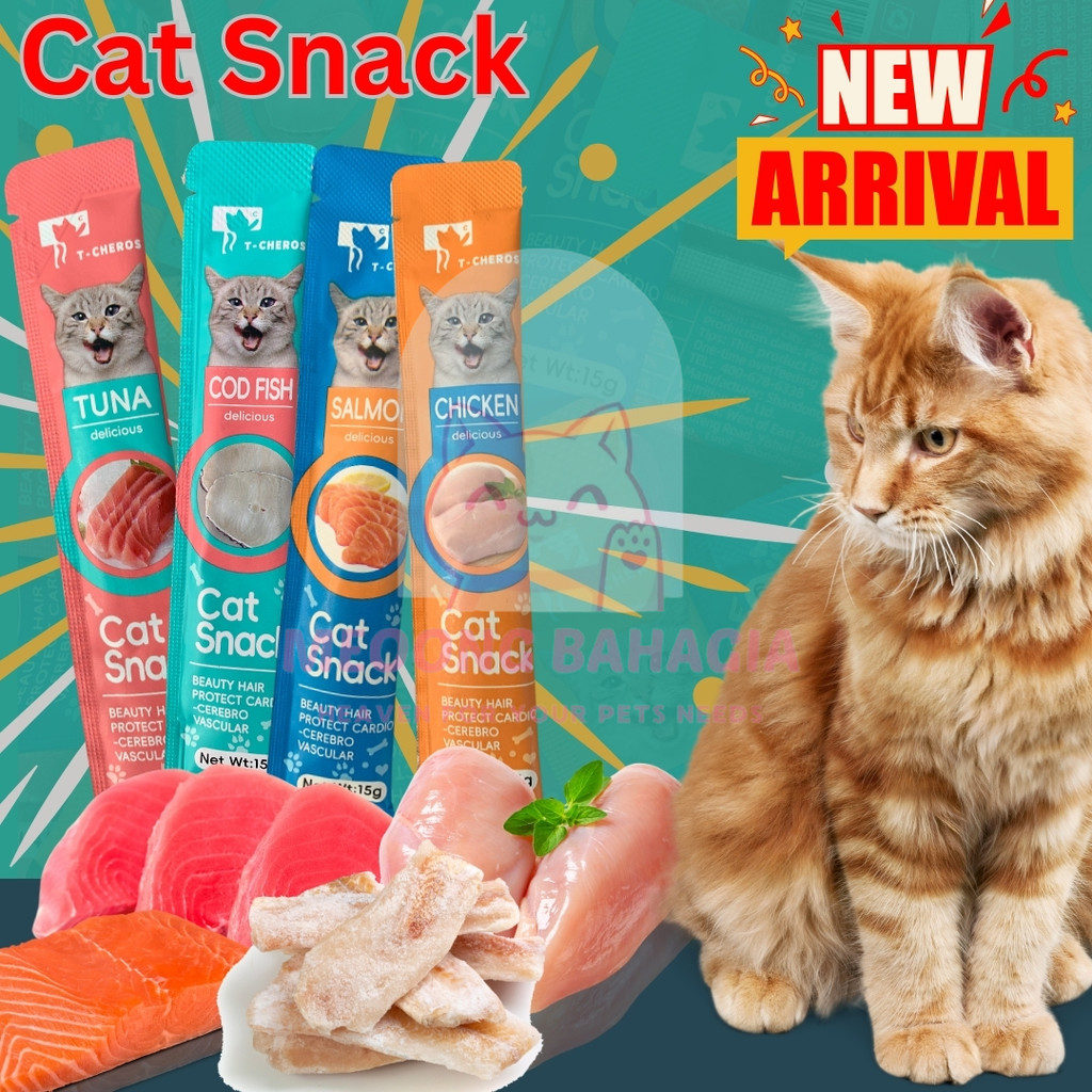 Penambah Nafsu Makan Anak Kucing T-CHEROS Makanan Basah Daging Ayam Tuna untuk Kucing