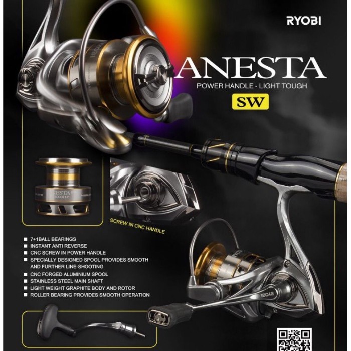 Reel Ryobi Anesta SW Power Handle - 3000