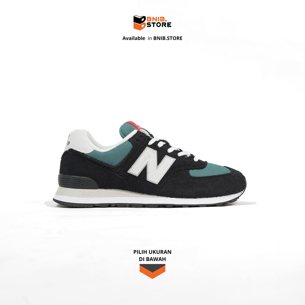 Sepatu Sneaker NB 574 Black Grey Matter Original