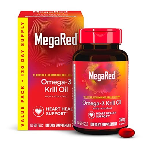 MegaRed Krill Oil 350mg Omega 3 Supplement, #1 Dr Recommended Krill