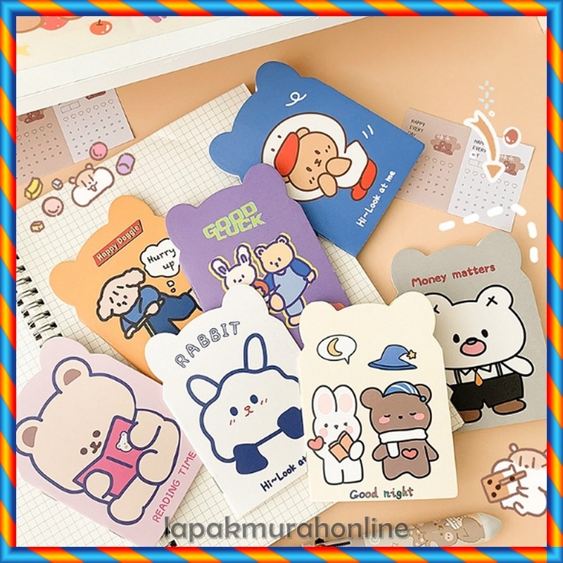 

Buku Tulis Memo Kecil Mini Motif Karakter Kartun / Note Book Buku Catatan Kartun Berkuping Mini Book
