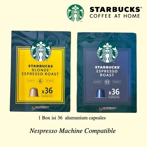 

Starbucks Nespresso Coffee Capsule Coffee - Kopi Kapsul Nespresso - 1 Box isi 36 Capsules