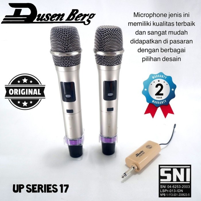 2 Mic Wireless DUSENBERG Series 17 Mic Bluetooth Bisa Charger- Garansi