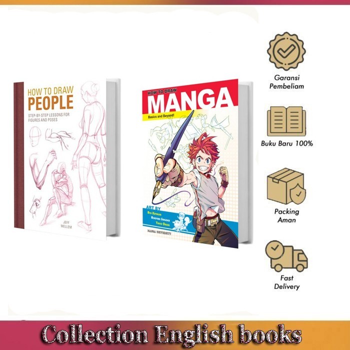 

Paket 2 buku How to Draw Manga & How to Draw People - Jeff Mellem