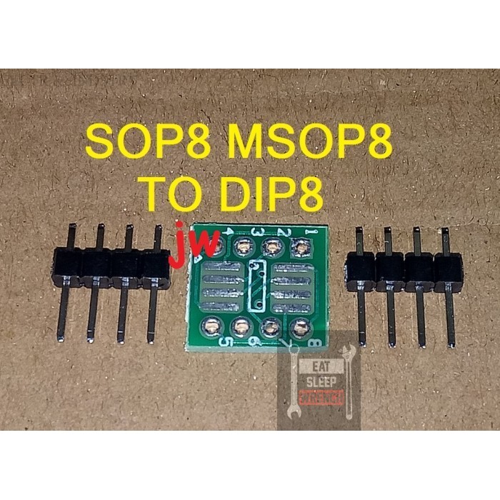 SOP8 MSOP8 TSSOP8 SMD to DIP8 PCB Adapter konverter - BOARD SAJA --IC  transistor dan sparepart elek