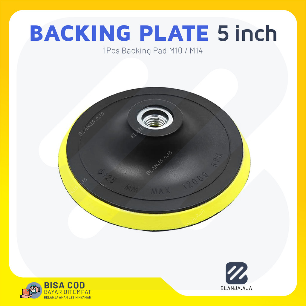 

Backing Backup Plate Tatakan Poles Rubber Pad Velcro 3 / 5 inchi 80 / 125mm M10 M14