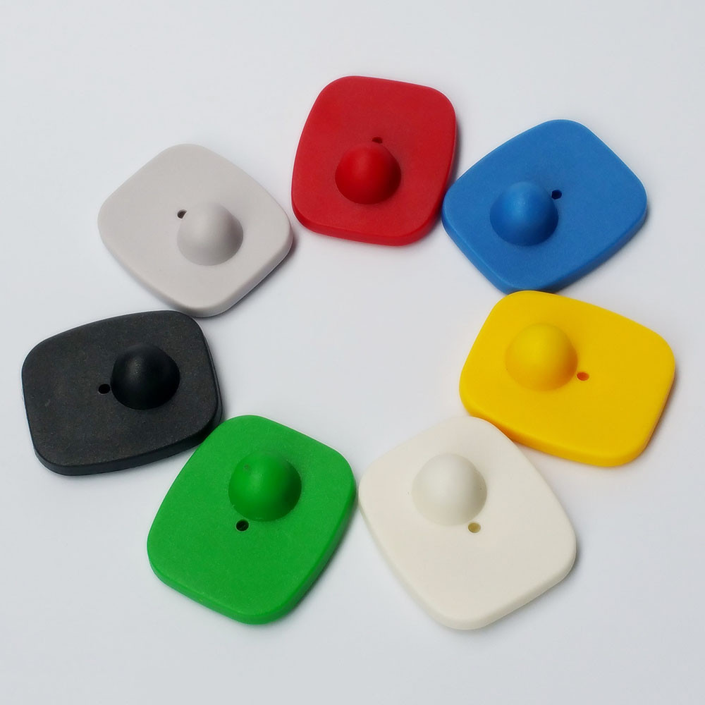 

security square hard hard eas rf 8.2hz label for garment clothes store Multiple colors for option 100pcs/lot
