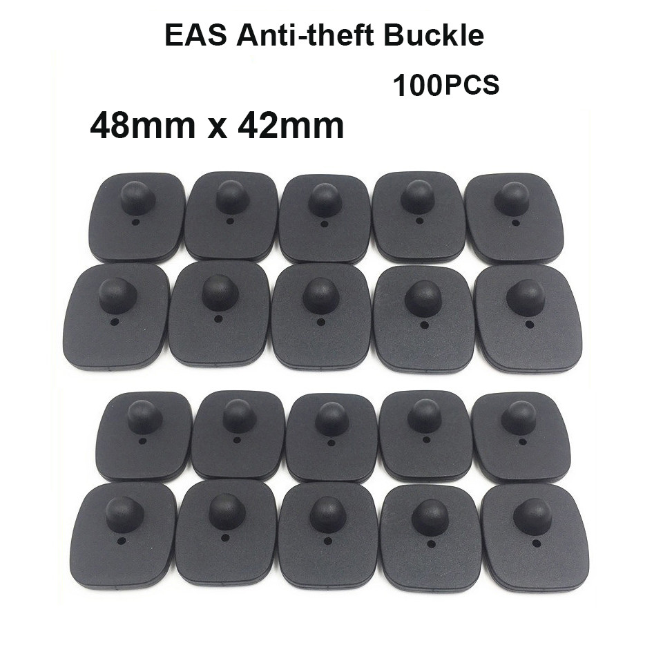 

100pcs/Lot RF(8.2MHz) ABS Clothing Anti-lost Label Magnetic Button Small Square Anti-theft Fastener Hard Tag Security Buckle EAS