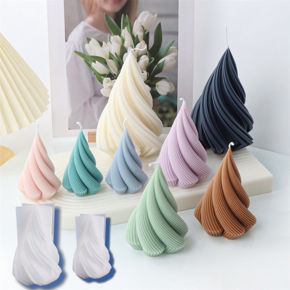 

3D Christmas Silicone Mold DIY Homemade Taper Drip Candle Holiday Resin Model Crafts Aromatherapy Making Baking Molds