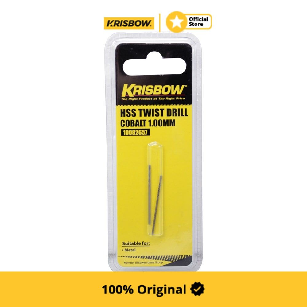 Krisbow Mata Bor Metal 1 mm Drill Bit Mata Drill Ujung Bor Bit Bor