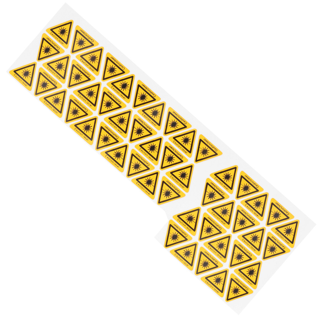 

50 Pcs Labels Safety Signs Warning Radiation Caution Security Sticker Cautious Stickers