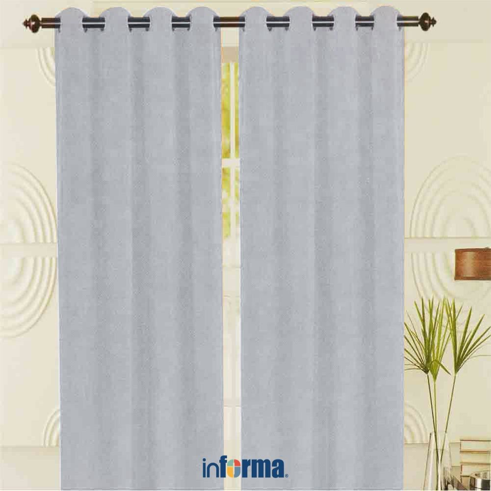 Informa Gorden Set 2 pcs Velvet Tirai Jendela Penutup Jendela Pelindung Cahaya Kain Tirai Gorden Rum