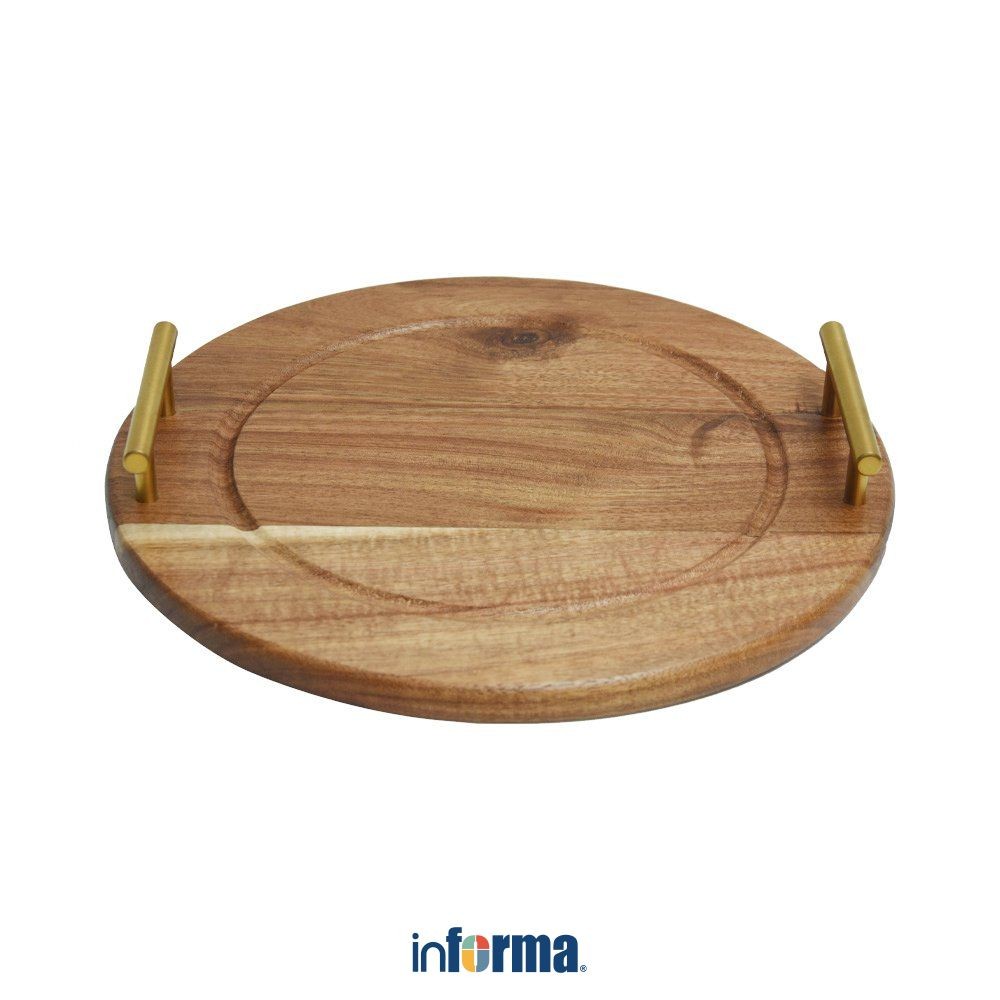 Informa Cooking Color 30 cm Sayo Nampan Saji Bulat Serving Tray Baki Makanan Minuman Nampah Saji Ser