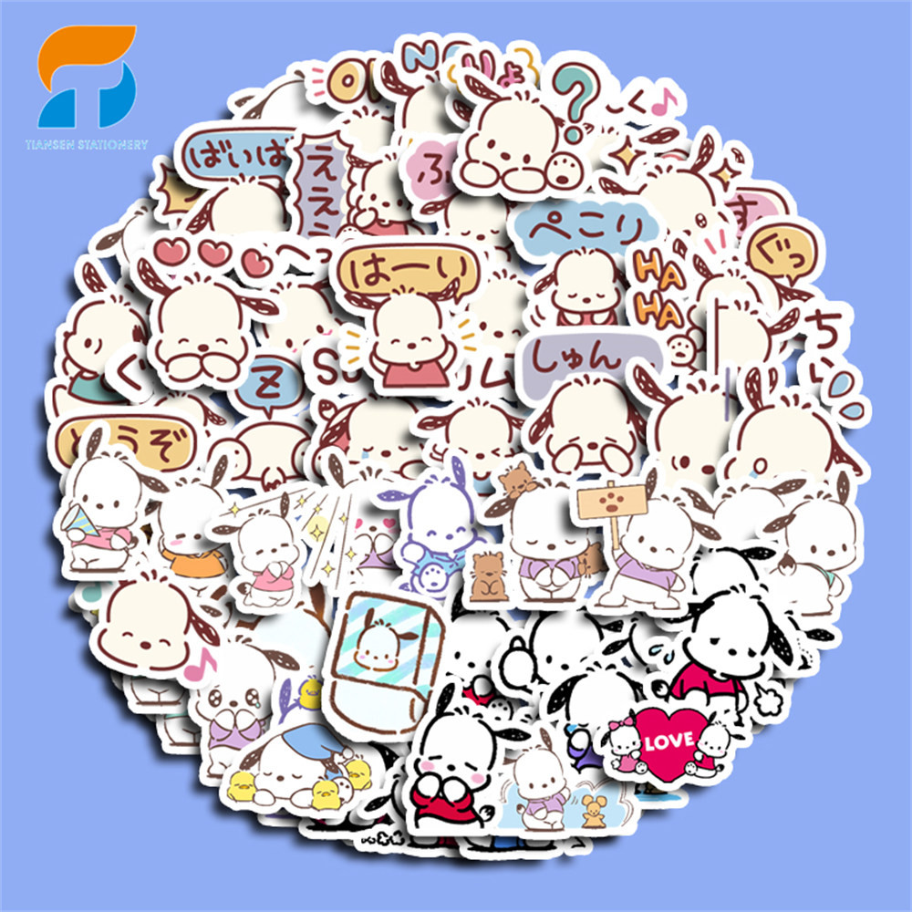 

100pcs Cute Cartoon White Dog Stickers Diy Computer Washi Scrapbooking Laptop Stickers Stationery Arts Crafts