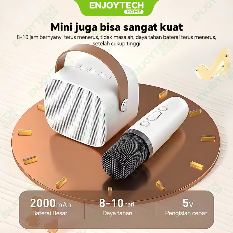 【COD】K1 Karaoke Home Speaker Bluetooth Spiker Angin Sederhana Speaker 2 in 1 Mesin Karaoke Dapat Ber