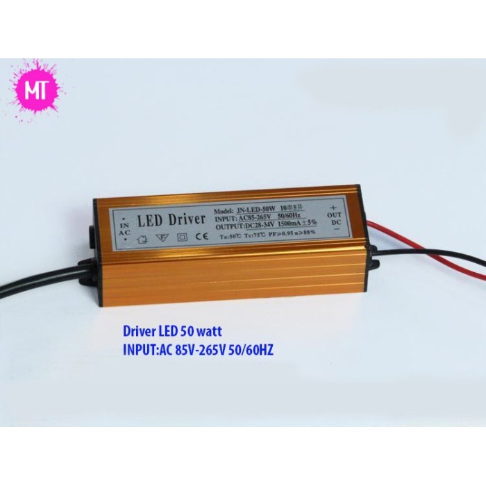 LED DRIVER 50 WATT 1500 MA CASING BESI WATERPROOF