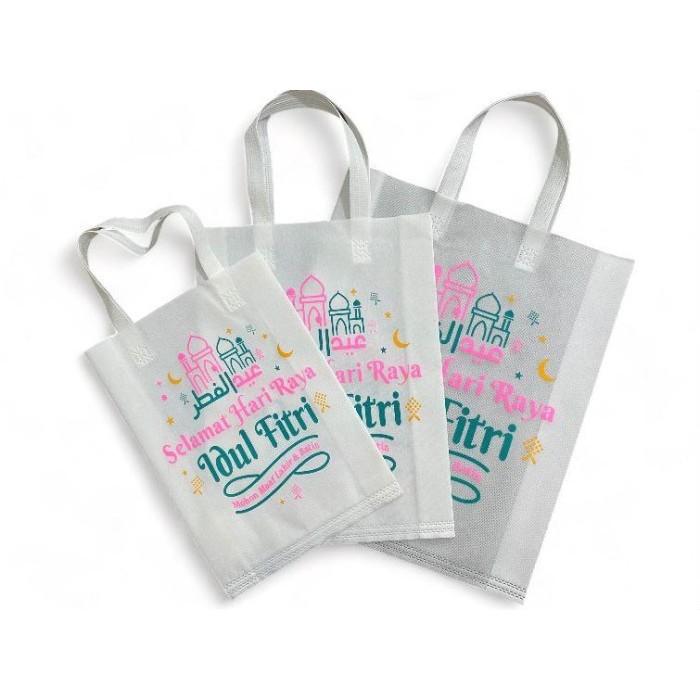 

TAS SPUNDBOND PARCEL GOODIE BAG IDUL FITRI LEBARAN 3 25X35 30x40 38x45