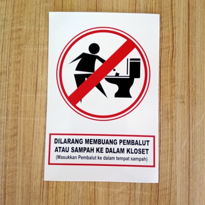 

STICKER K3 RAMBU SAFETY DILARANG MEMBUANG PEMBALUT UK 15X10CM