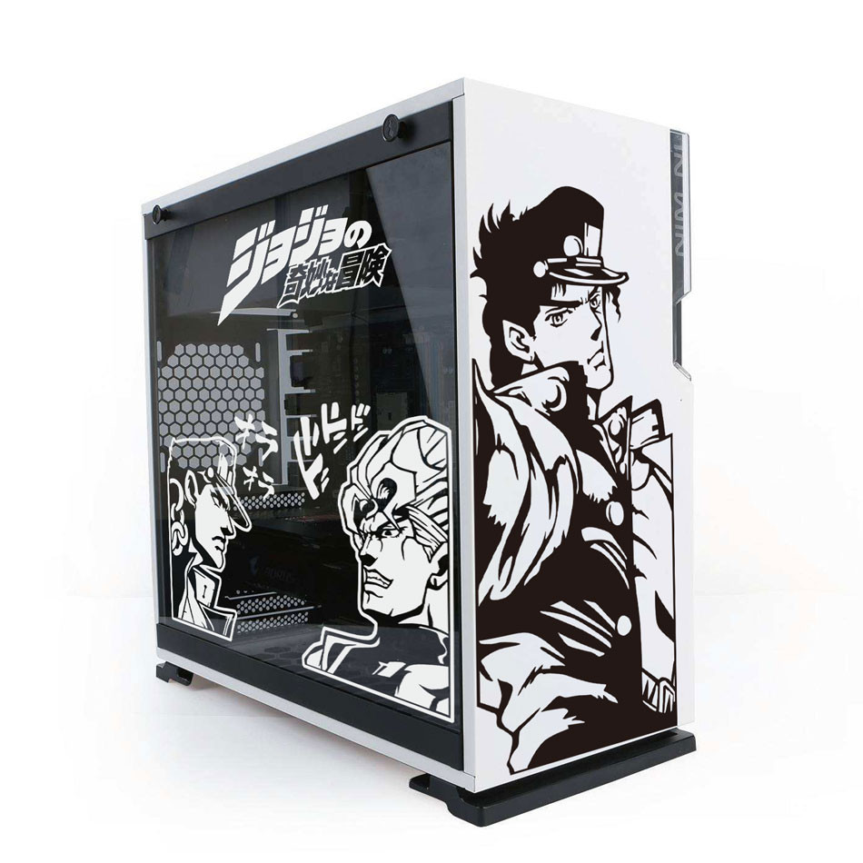 

JoJo's Bizarre Adventure Vinyl Stickers for PC Case,Anime Decor Decals for Atx Gaming Computer Chassis Skin,Waterproof