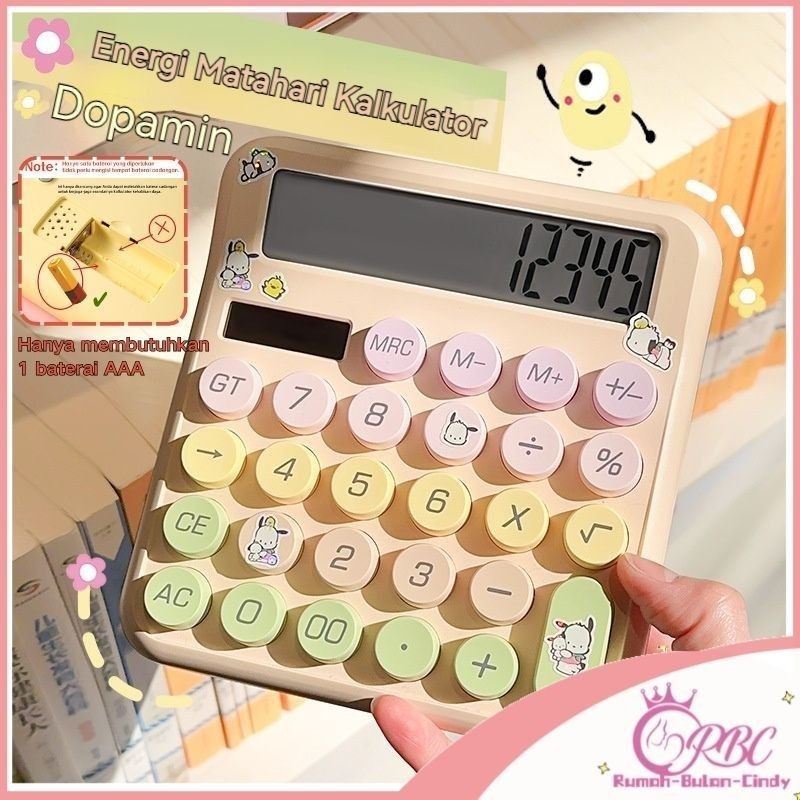 

【Penjual Lokal】Kalkulator Dopamin Tenaga Surya (Stiker Gratis)Kalkulator Elektronik Warna Permen Macaron 12digit Display Besar Keyboard Dot Mekanik Tombol Besar Lucu Presisi Alat Tulis Komputer Kalkulator Daya Ganda