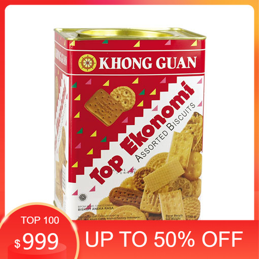 PROMO Khong Guan Biskuit Top 1150gr Murah Kaleng Besar, Biskuit Kaleng Khong Guan Besar, Kue Kaleng