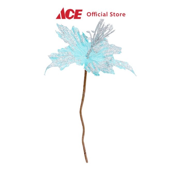 

Noelle 18 cm Bunga Dekorasi Natal Christmas Pick Poinsettia - Biru Xmas Decoration Ornamen Hiasan Natal Pajangan Decor