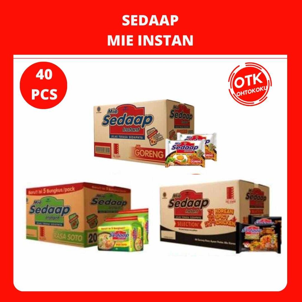 

SEDAAP Mie Instan Goreng SEDAAP Mie Instan Kuah 1 Dus 40 PCS