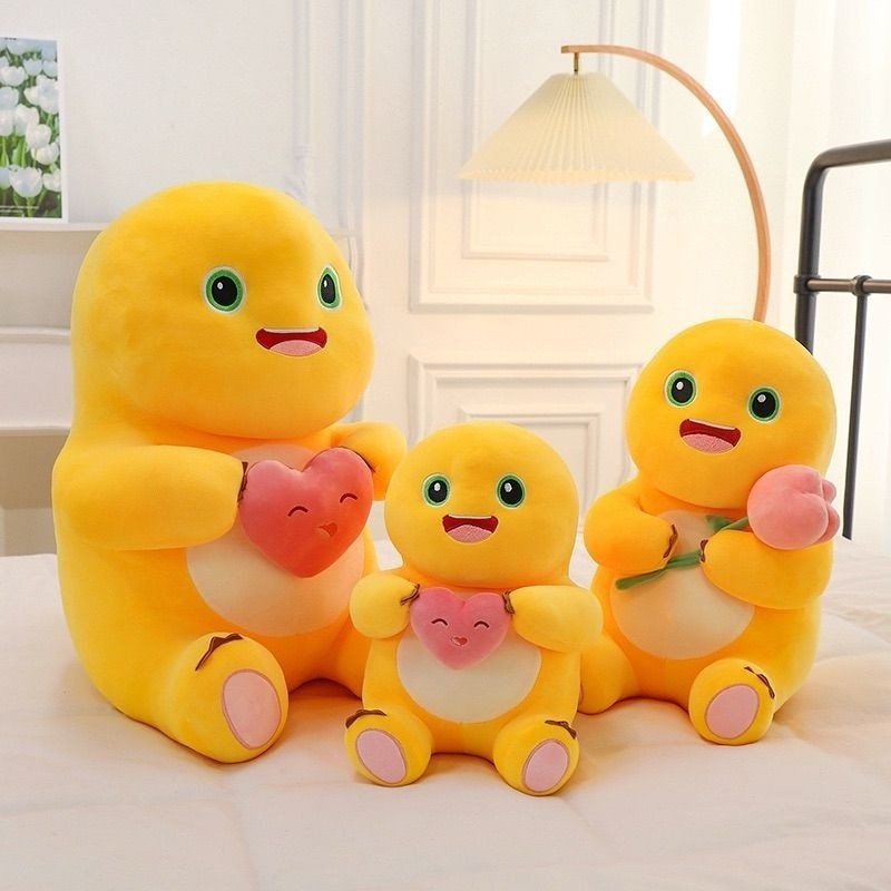 BONEKA NAGA SUSU NAILONG PLUSHIE BONEKA NAILONG LOVE_Dino Kuning Boneka Doll Kuning Lucu Imut  ORIGI