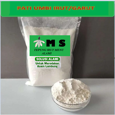 

tepung angkrik/irut 1KG asli umbi garut/obat asam lambung alami.