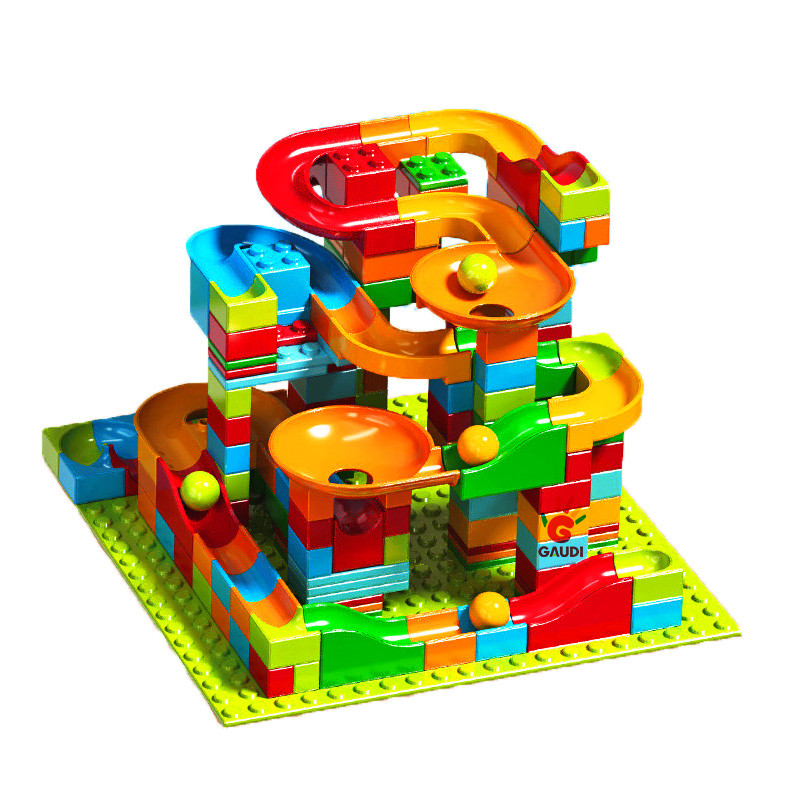 GIGITOY Balok Susun Mainan Anak/3-6 Tahun Meluncur Blok Bangunan Mainan Konstruksi Pendidikan Anak-a