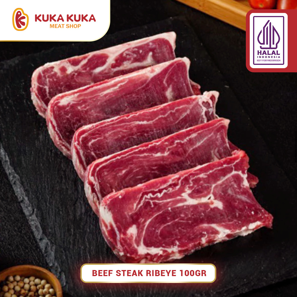 

Daging Beef Steak Ribeye Ekonomis 100gram - Halal