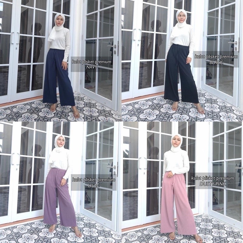 ARVIKA - CELANA KULOT CELANA WANITA KEKINIAN KULOT PLISKET LIDI PREMIUM Bisa COD