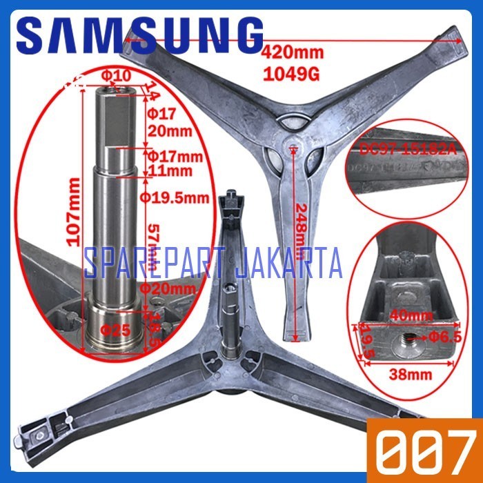 Segitiga drum mesin cuci Front Loading Samsung