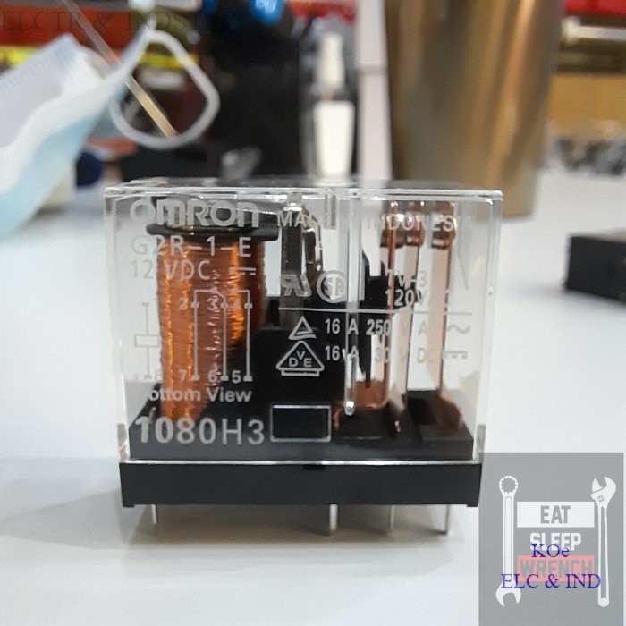 OMRON G2R-1-E / G2R1E / G2R DC12V DC24V PCB POWER RELAY 12VDC dan 24VDC Berkualitas